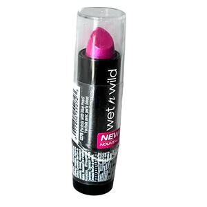 Wet n Wild Silk Finish Lipstick Lip Color FUCHSIA with BLUE PEARL 527B
